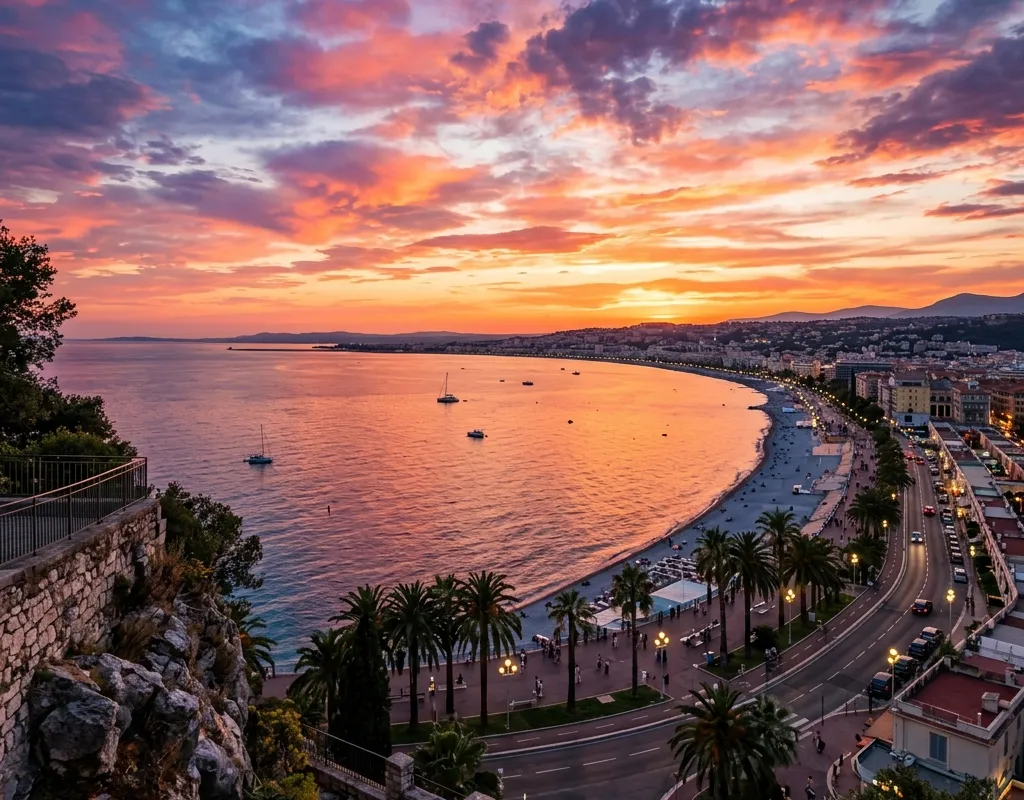 Illustration pour l'article : Où admirer le plus beau coucher de soleil à Nice ? 7 points de vue spectaculaires