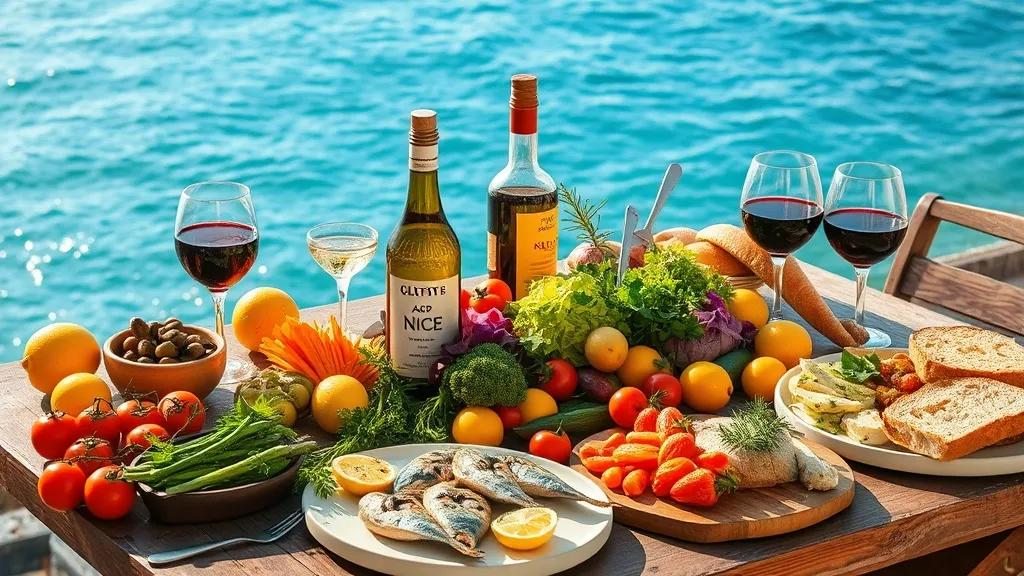 Illustration pour l'article : Cuisine niçoise et régime méditerranéen : bienfaits, ingrédients et traditions