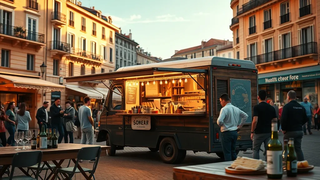 Illustration pour l'article : Food truck Nice : le guide ultime pour réussir vos événements privés et professionnels