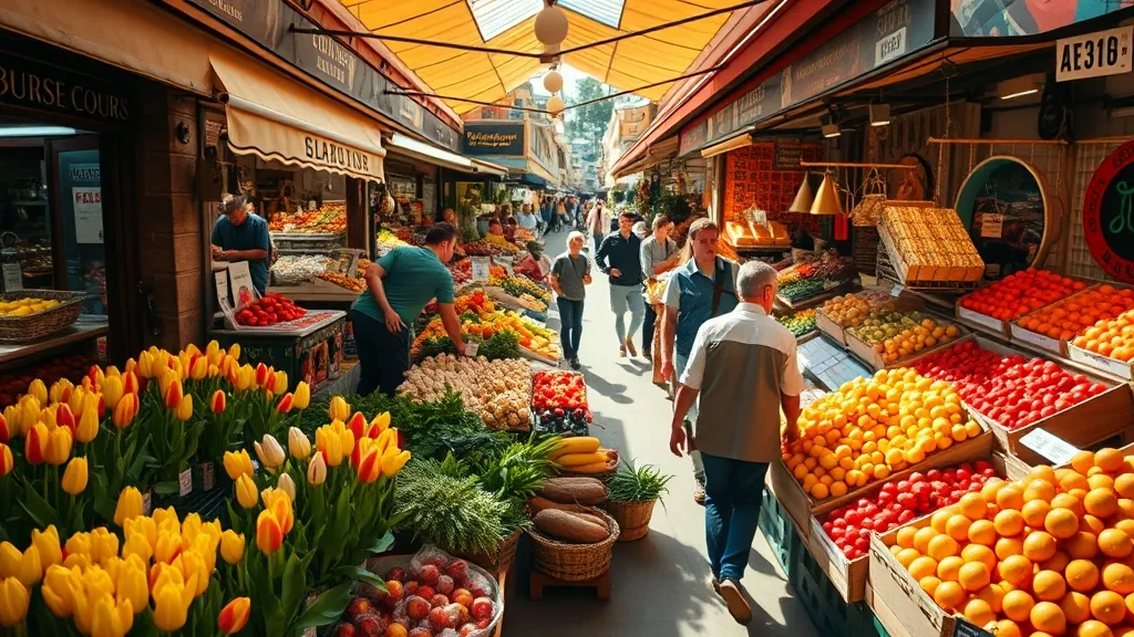 Illustration pour l'article : Marché Cours Saleya : horaires, conseils et produits frais à acheter à Nice